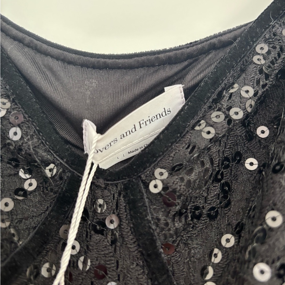 Lovers and Friends Penelope Black Mini Dress NWT REVOLVE - Picture 8 of 9